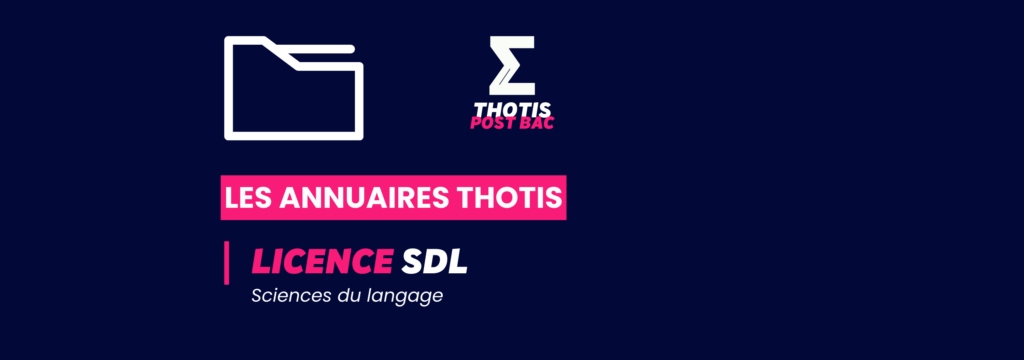Annuaire Thotis - Licence Sciences du langage