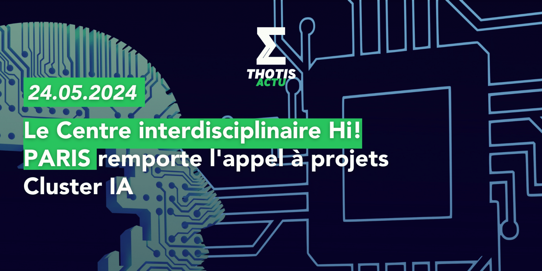 Le Centre interdisciplinaire Hi! PARIS remporte l’appel à projets Cluster IA Le Centre interdisciplinaire Hi! PARIS remporte l'appel à projets Cluster IA
