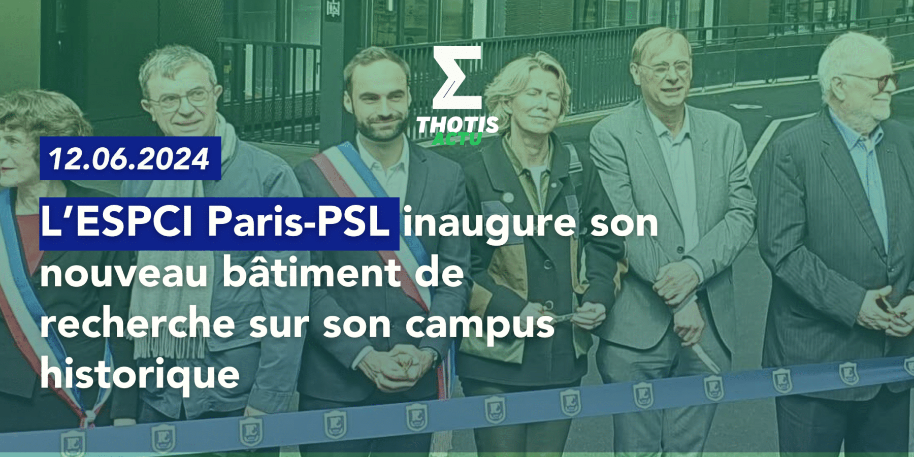 L’ESPCI Paris-PSL inaugure son nouveau bâtiment de recherche sur son campus historique, en plein coeur du 5e arrondissement L’ESPCI Paris PSL inaugure son nouveau bâtiment de recherche sur son campus historique, en plein coeur du 5e arrondissement