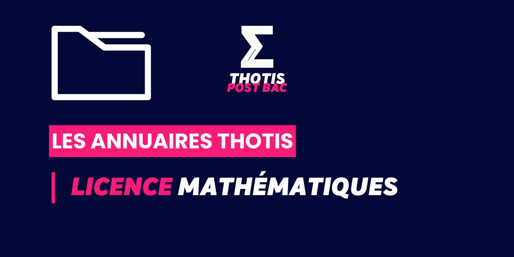 Annuaire Thotis - Licence Mathématiques
