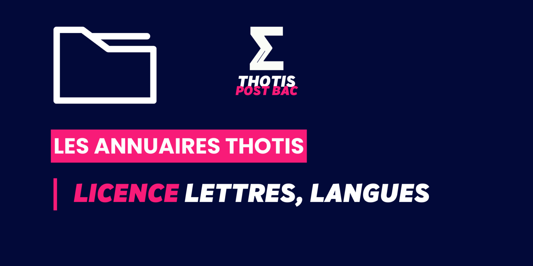Annuaire Thotis - Licence Lettres, Langues