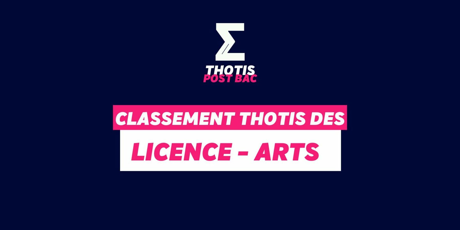 Classement Thotis – Licence Arts Classement Thotis - Licence Arts