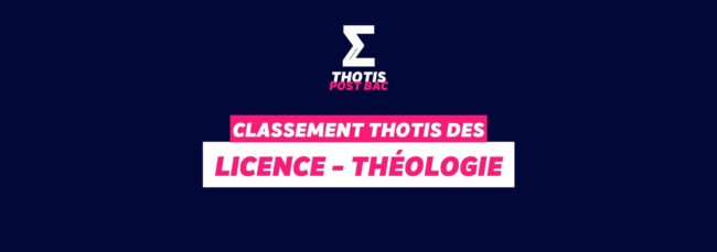 Classement Thotis - Licence Théologie