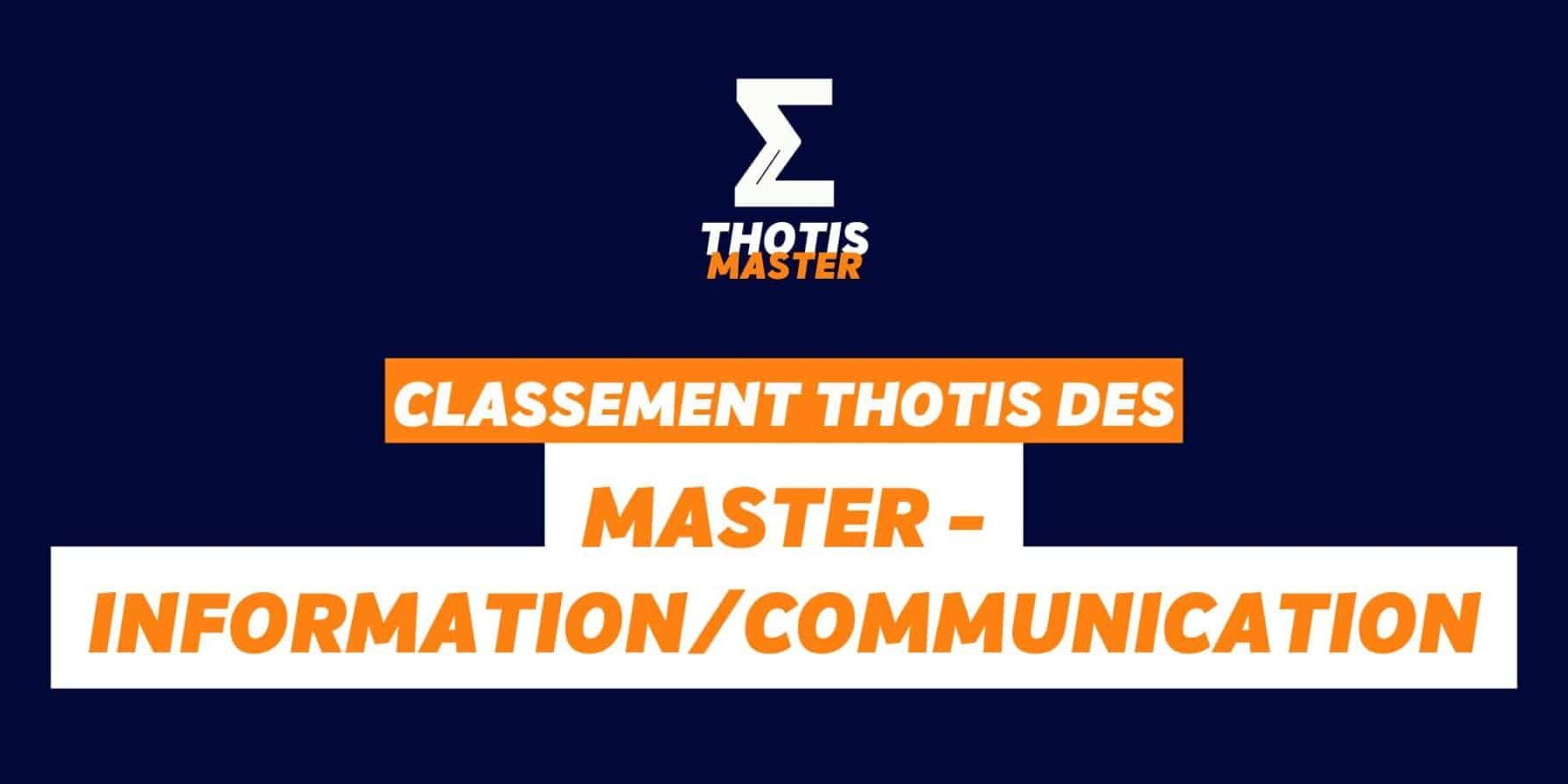 Classement Master Info com