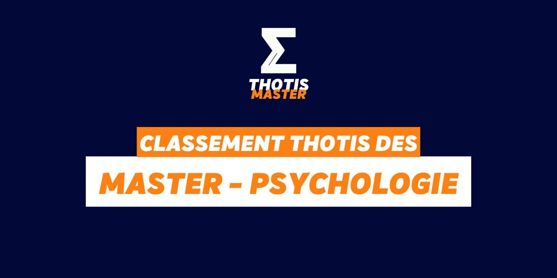 Classement Master Psychologie