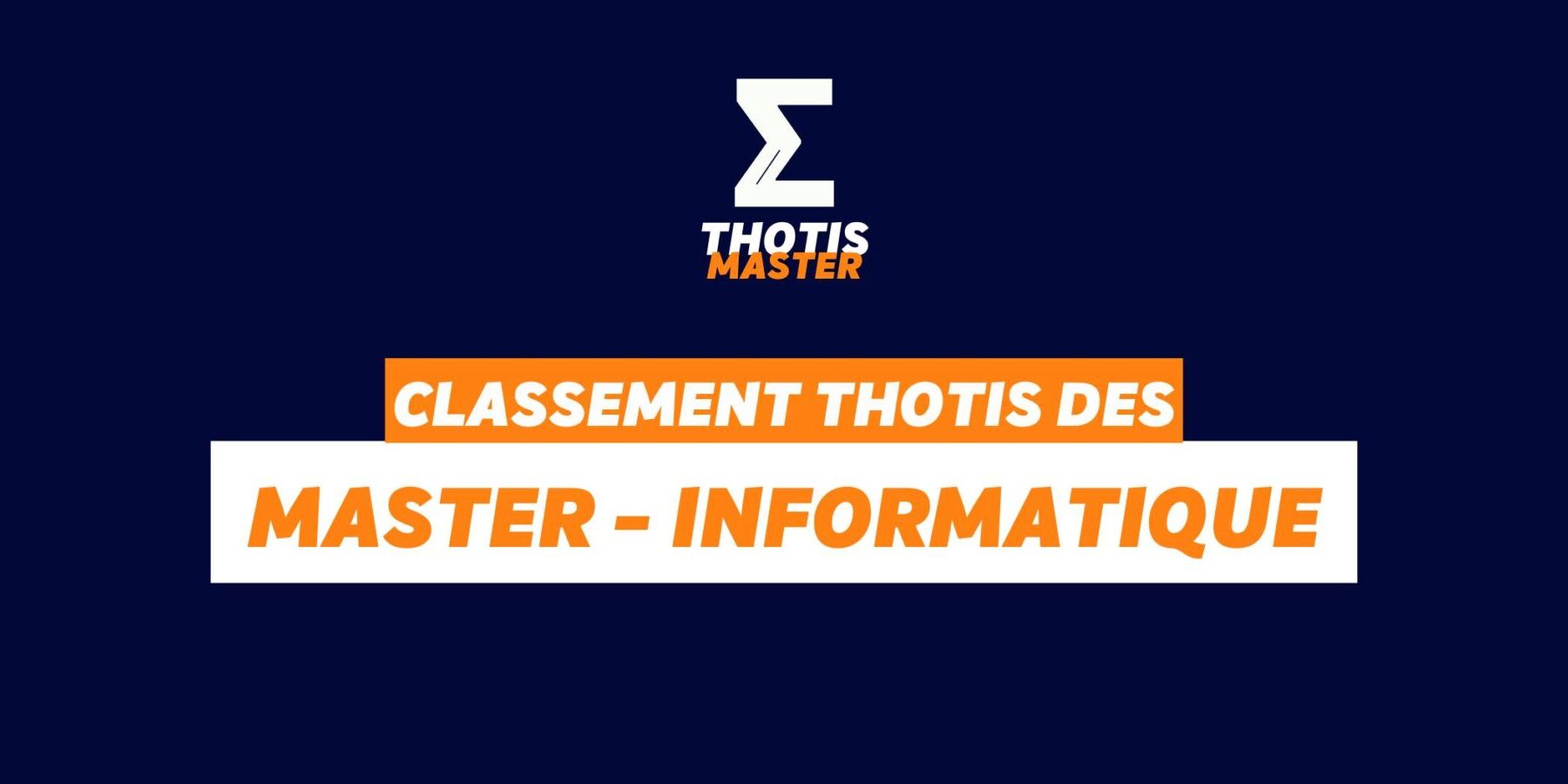 Classement Master informatique