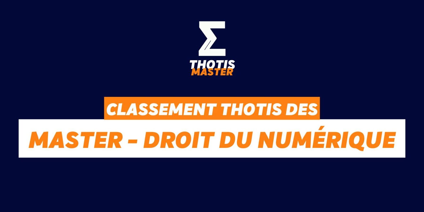 Classement Master – Droit du numérique Classement Master Droit du numérique