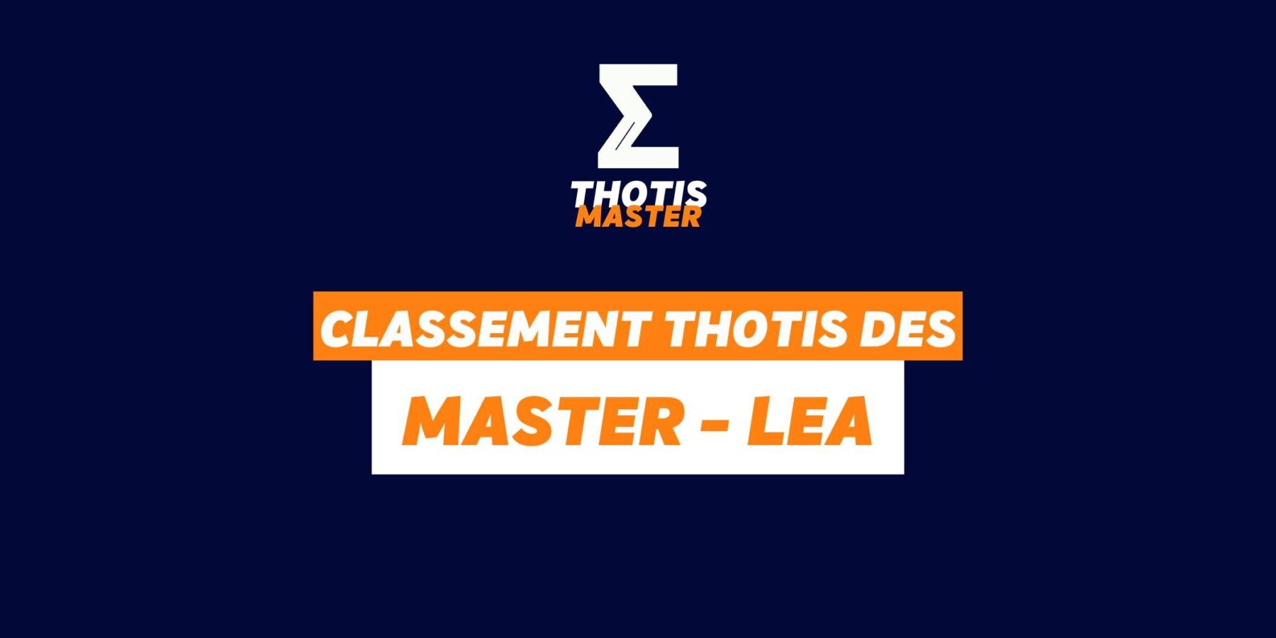 Classement Master LEA
