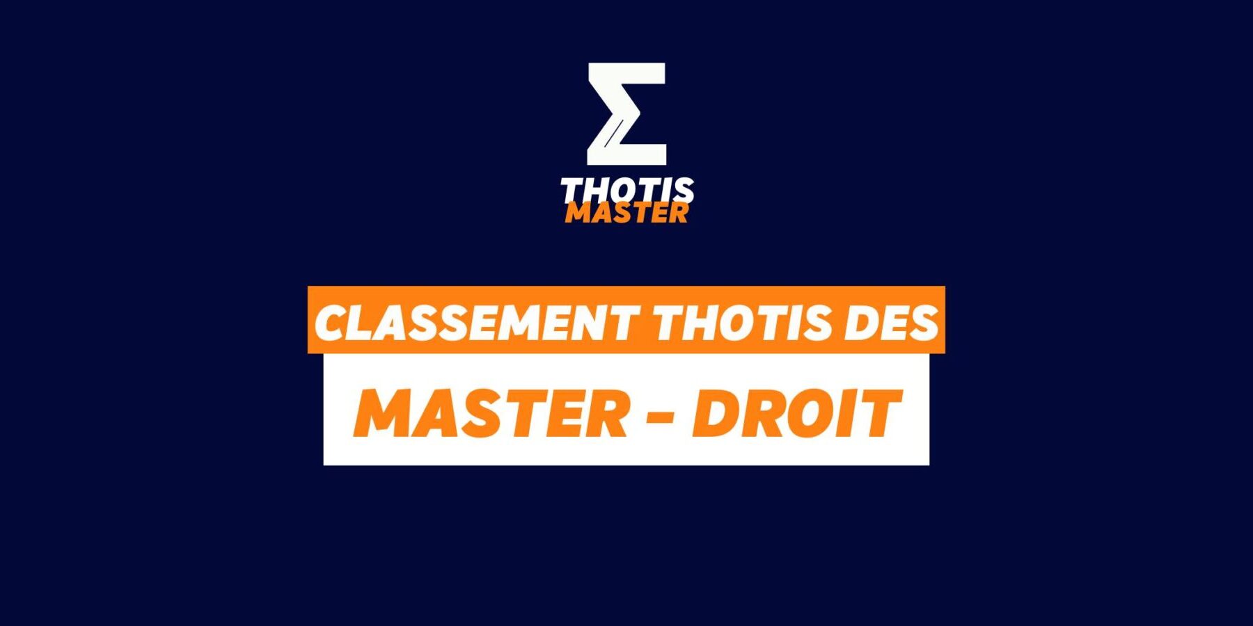 Classement Master droit