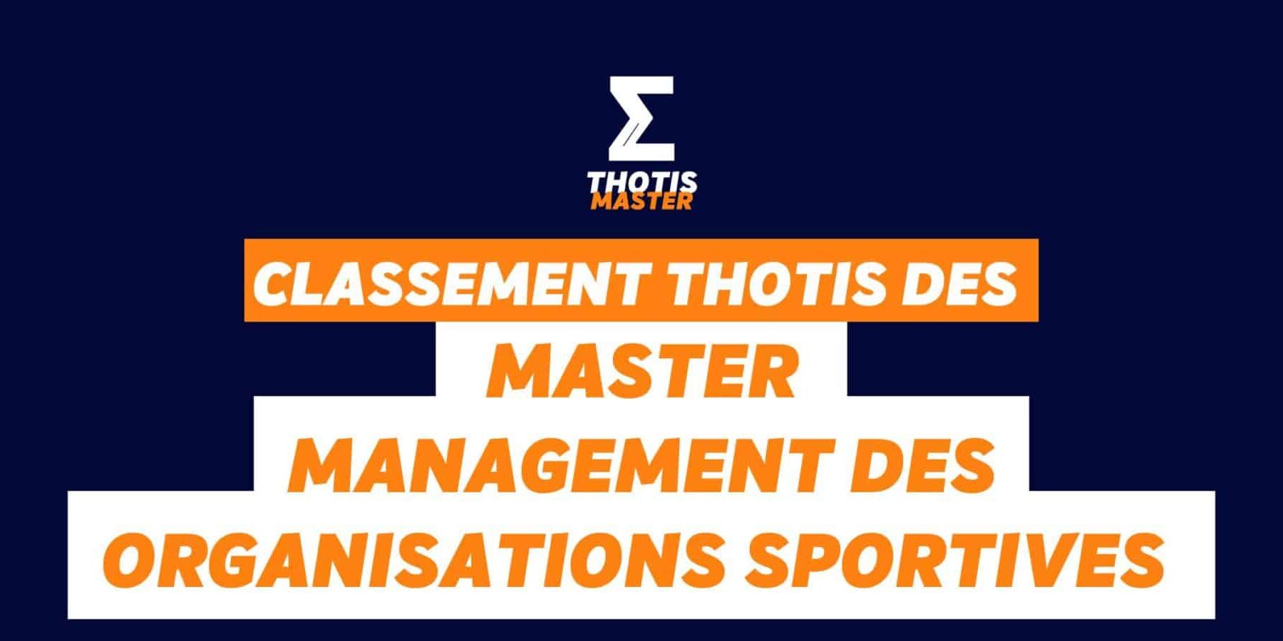 Master Management, organisations sportives Classement