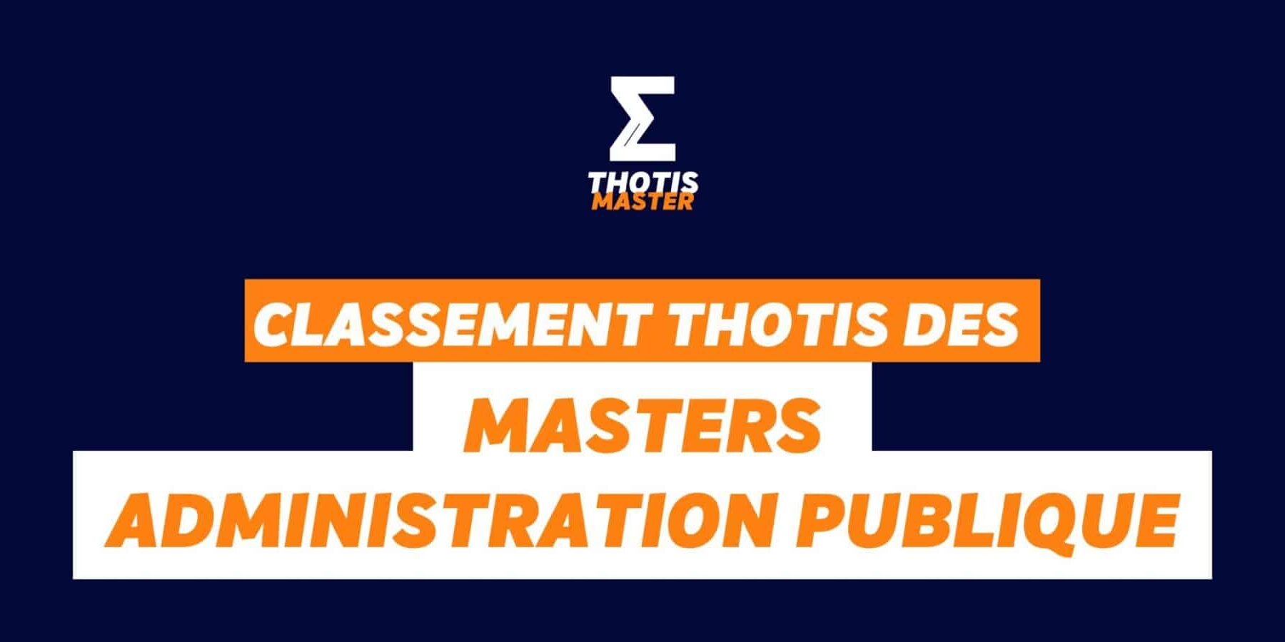 Master administration publique Classement Master administration publique Classement