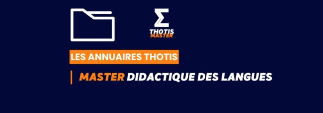 Thotis Annuaire - Master Didactique des langues
