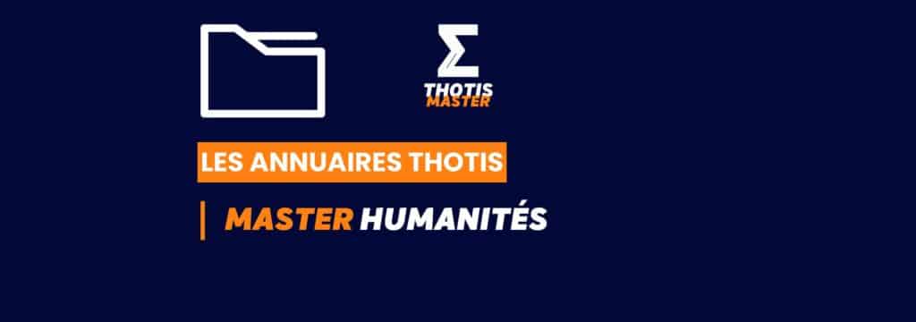 Thotis Annuaire - Master humanités