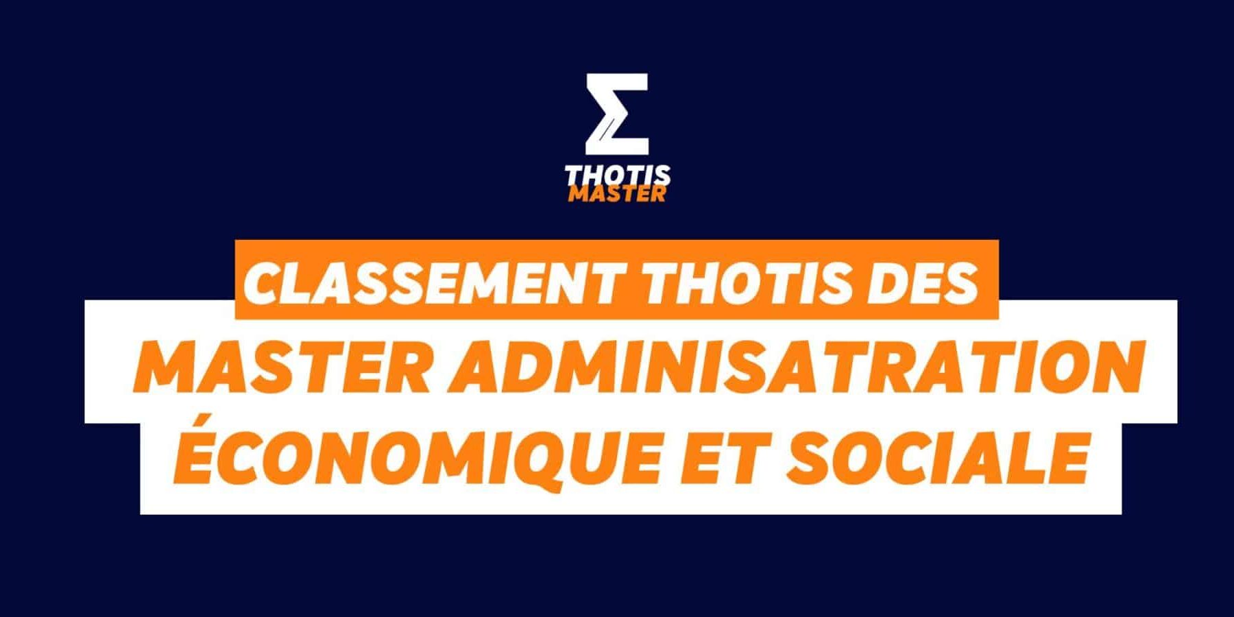 Masters Adminisatration économique et sociale Masters Adminisatration économique et sociale