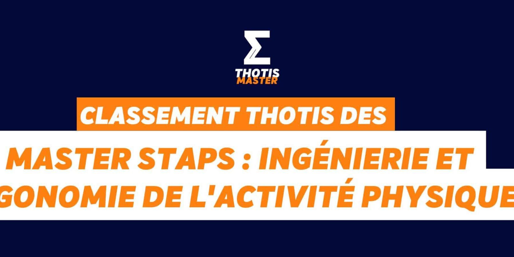 Masters STAPS Ingénierie et ergonomie de l'activité physique
