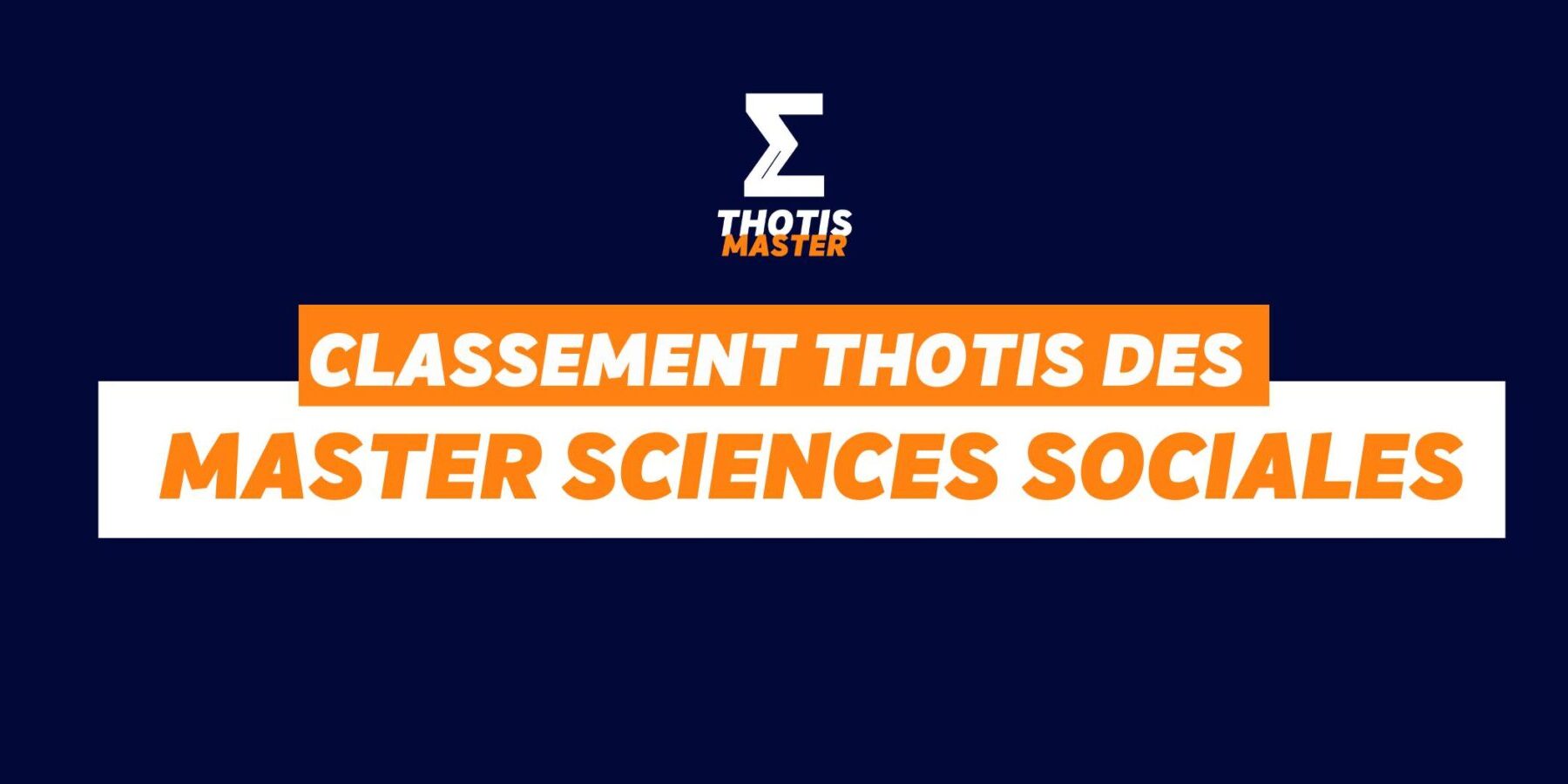 Masters sciences sociales