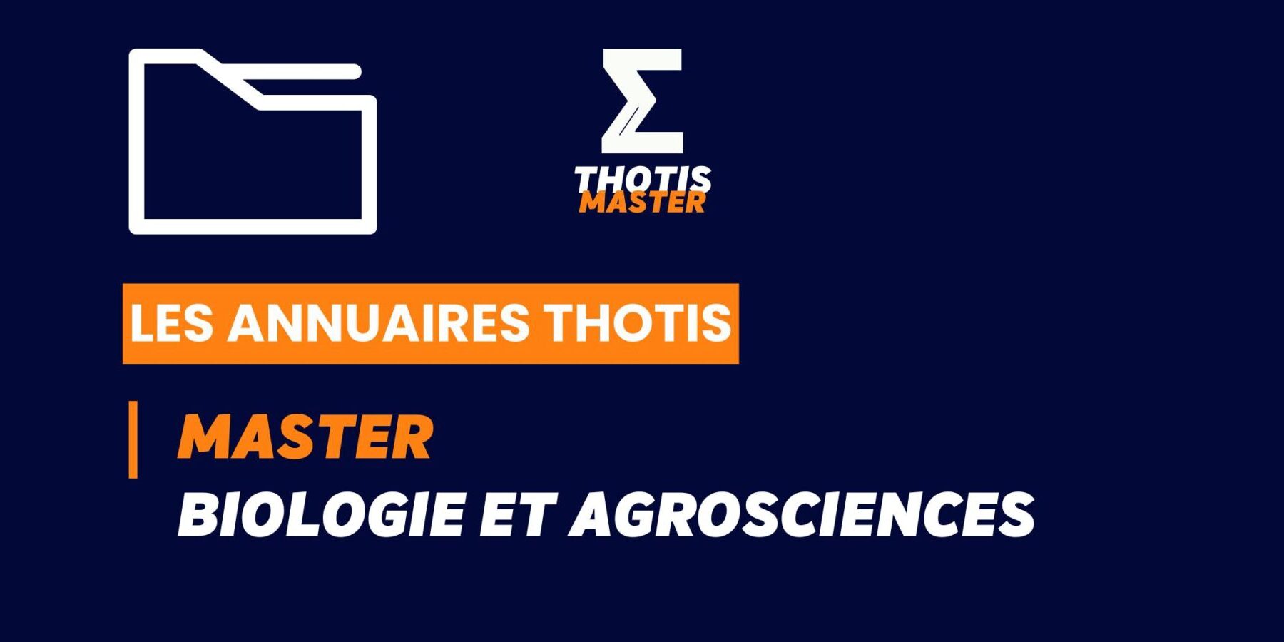 Thotis Annuaire - Master Biologie et Agrosciences