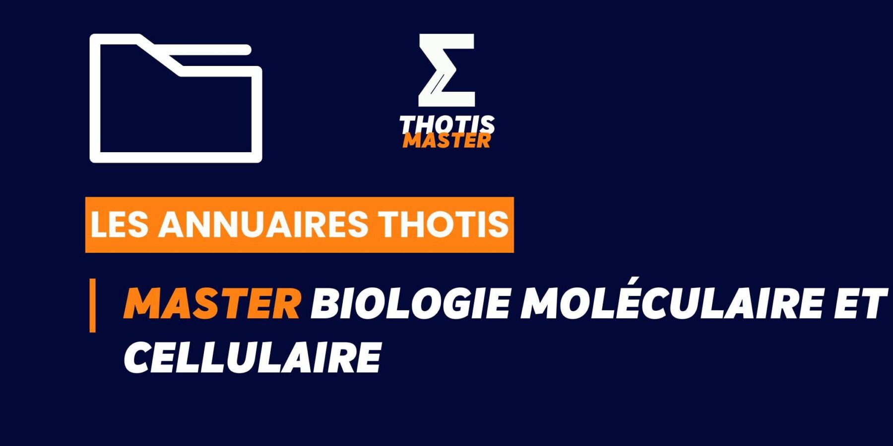 Thotis Annuaire – Master Biologie moléculaire et cellulaire Thotis Annuaire - Master Biologie moléculaire et cellulaire