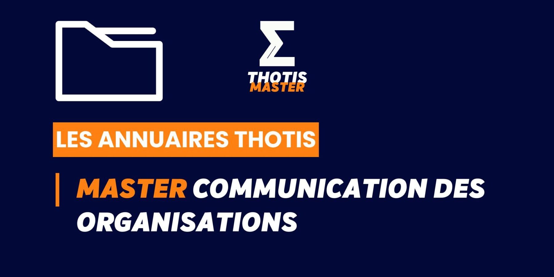 Annuaire Master Communication des organisations