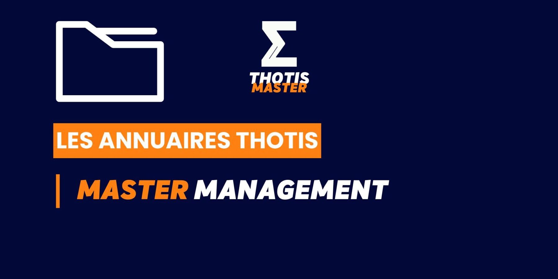 Thotis Annuaire – Master Management Thotis Annuaire - Master Management