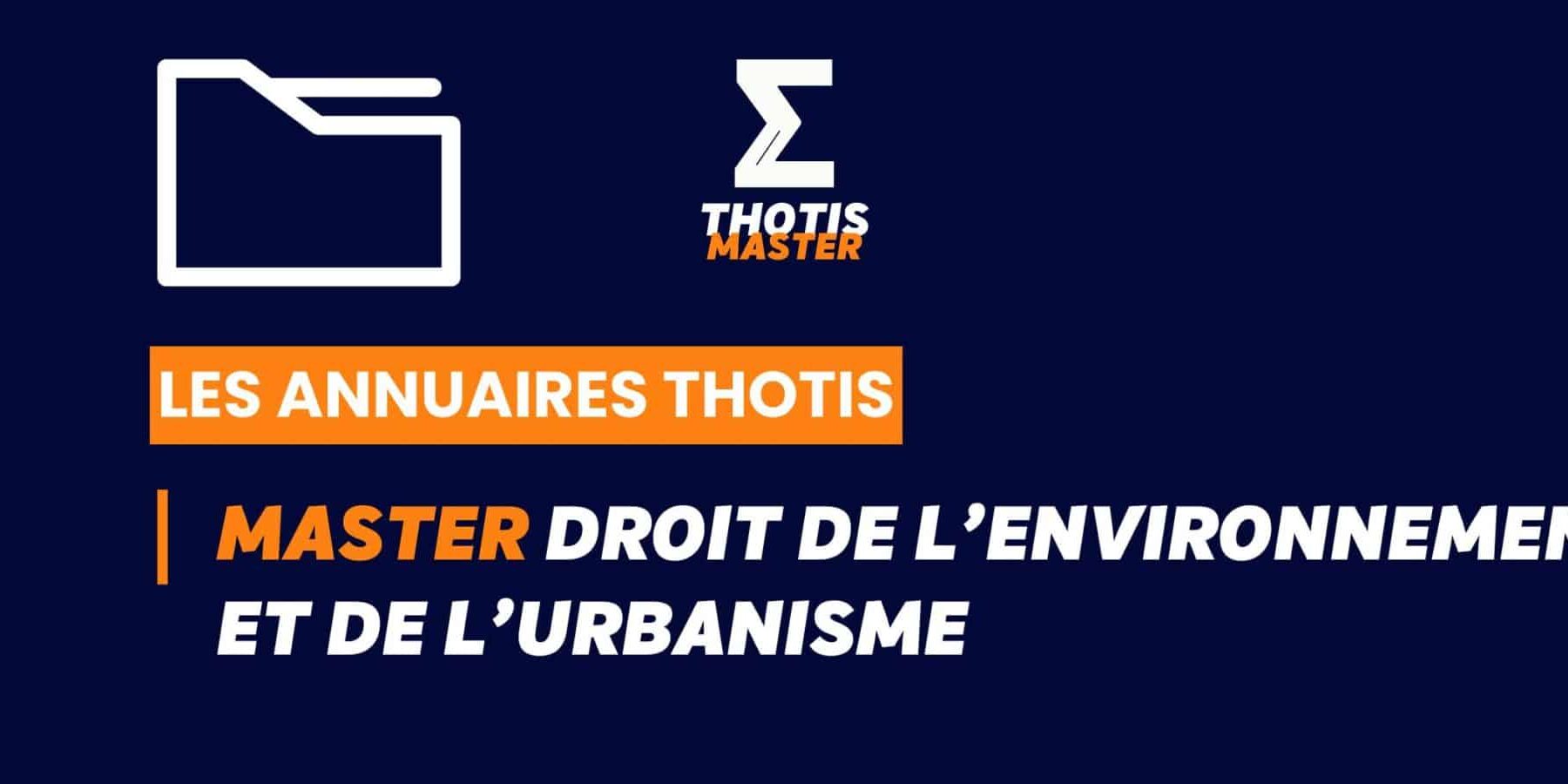 Annuaire Master environnement et urbanislme
