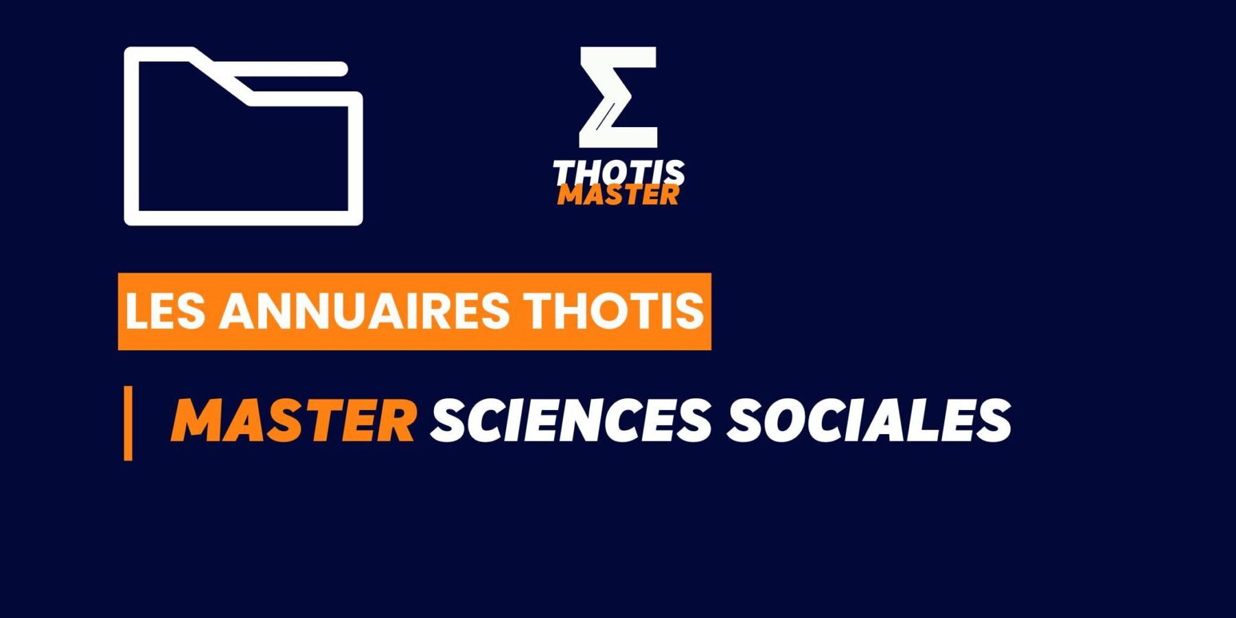 Thotis Annuaire – Master sciences sociales (1) Thotis Annuaire - Master sciences sociales (1)
