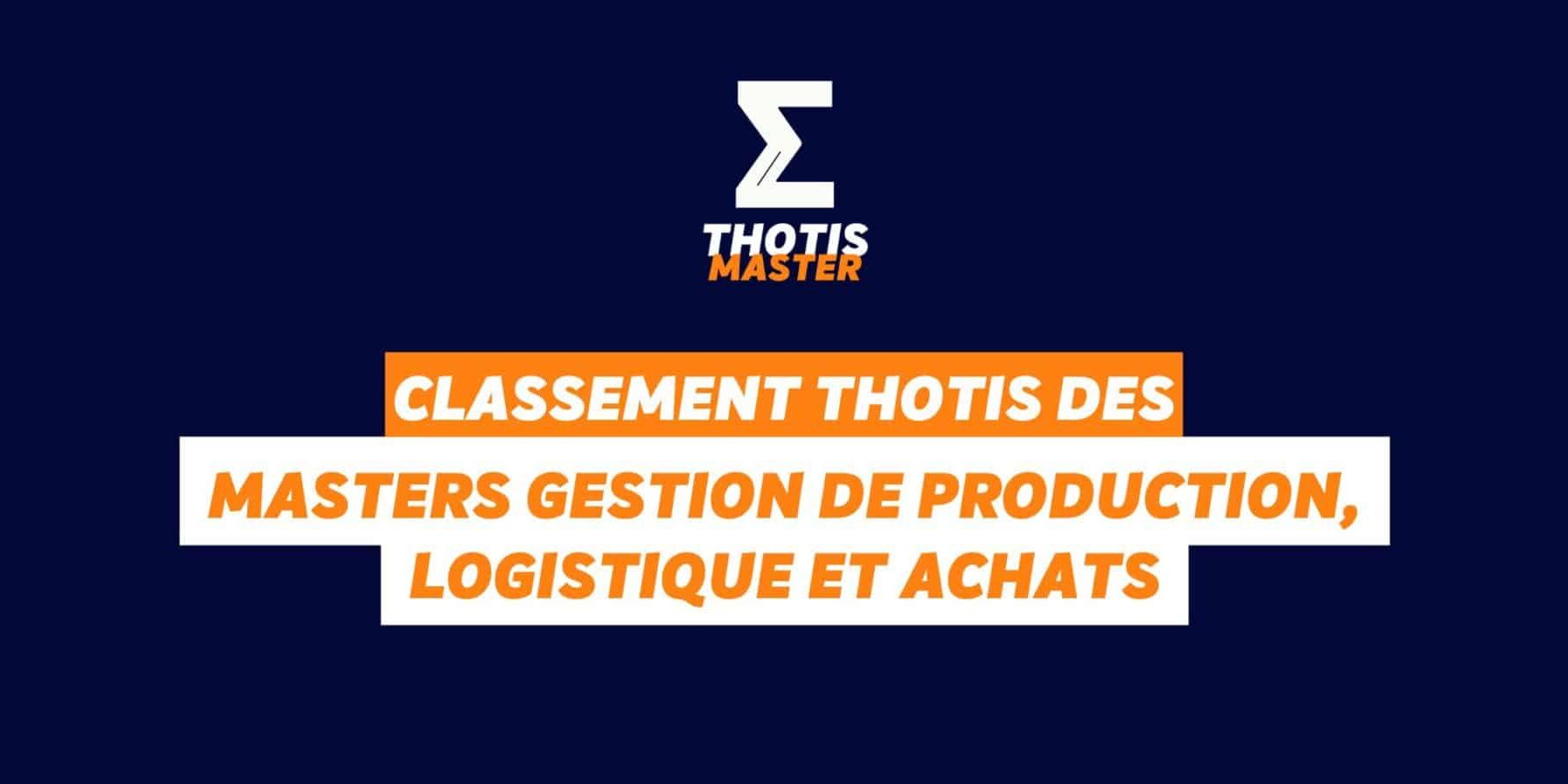 Master gestion de production, logistique et achats