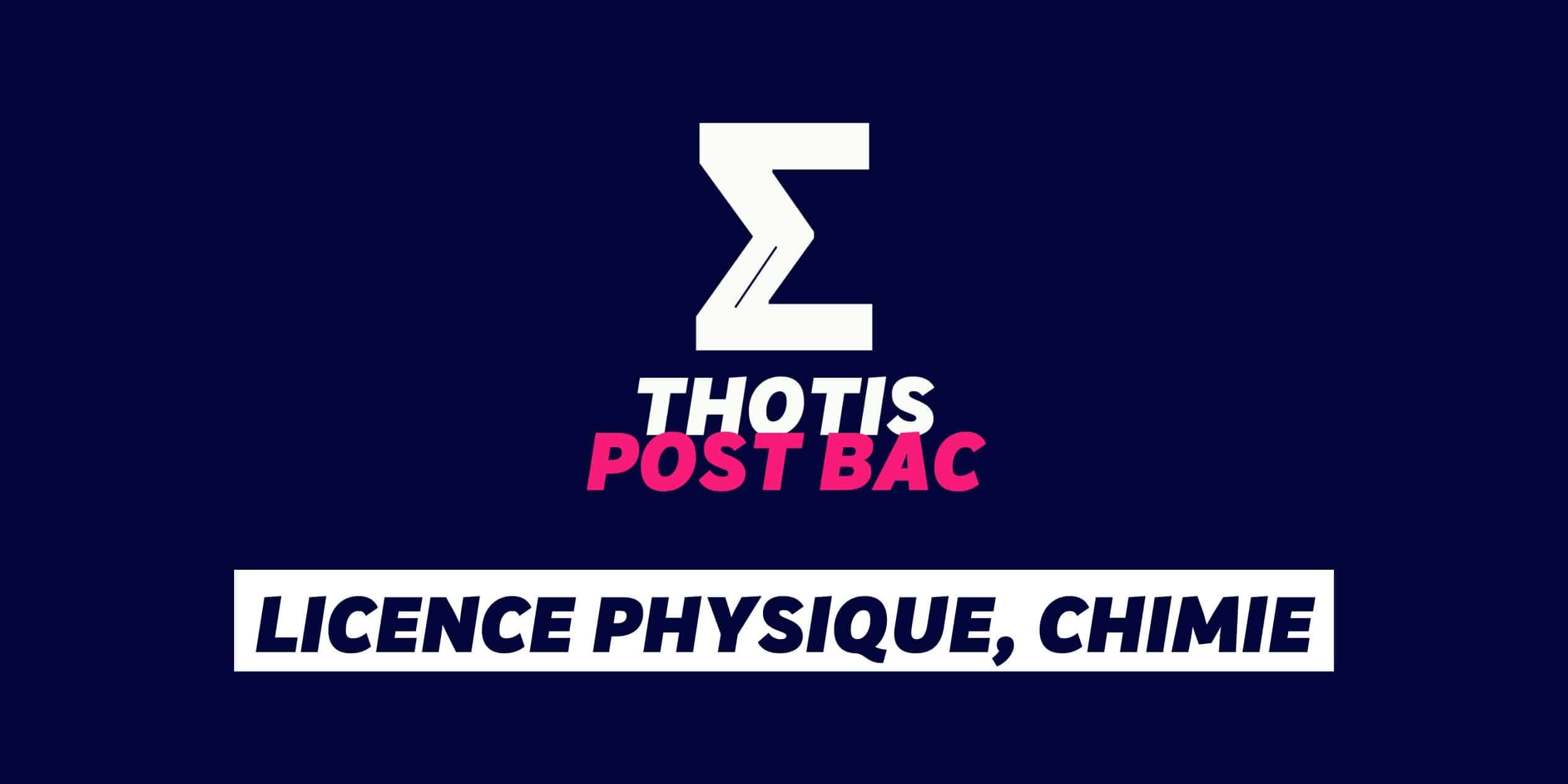 Licence Physique, Chimie