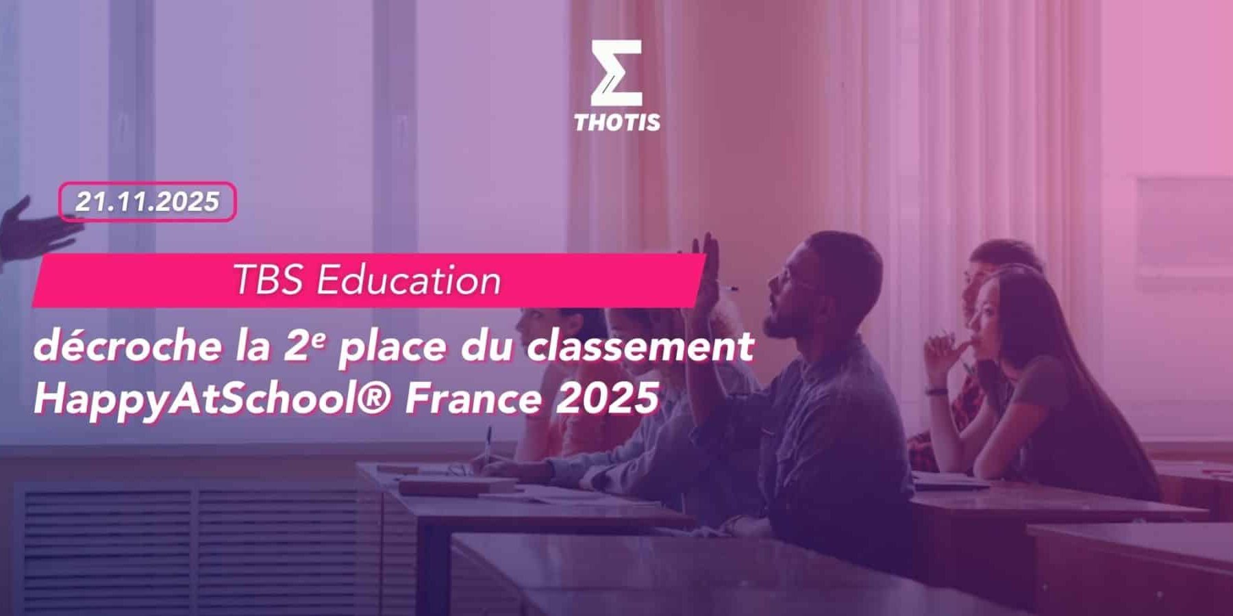 TBS Education décroche la 2ᵉ place du classement HappyAtSchool® France 2025