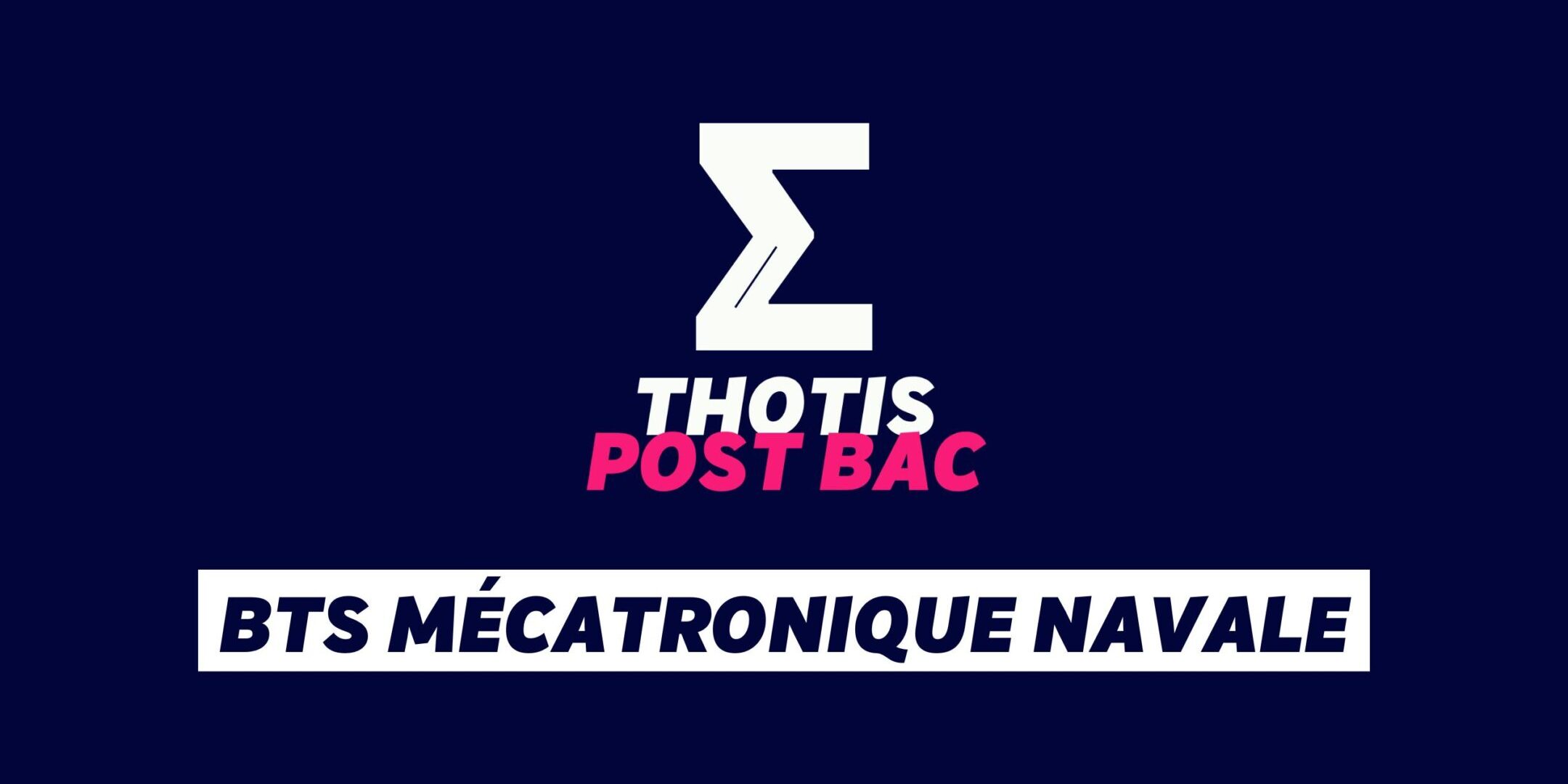 BTS Mécatronique Navale