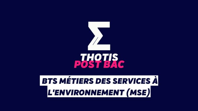 BTS Métiers des services à l'environnement (MSE)