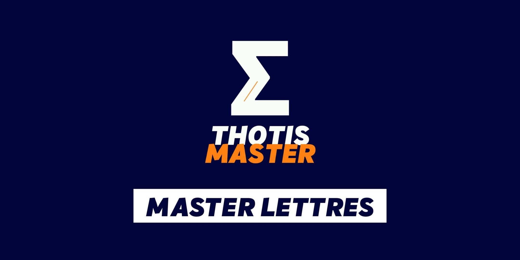 Master Lettres Master Lettres
