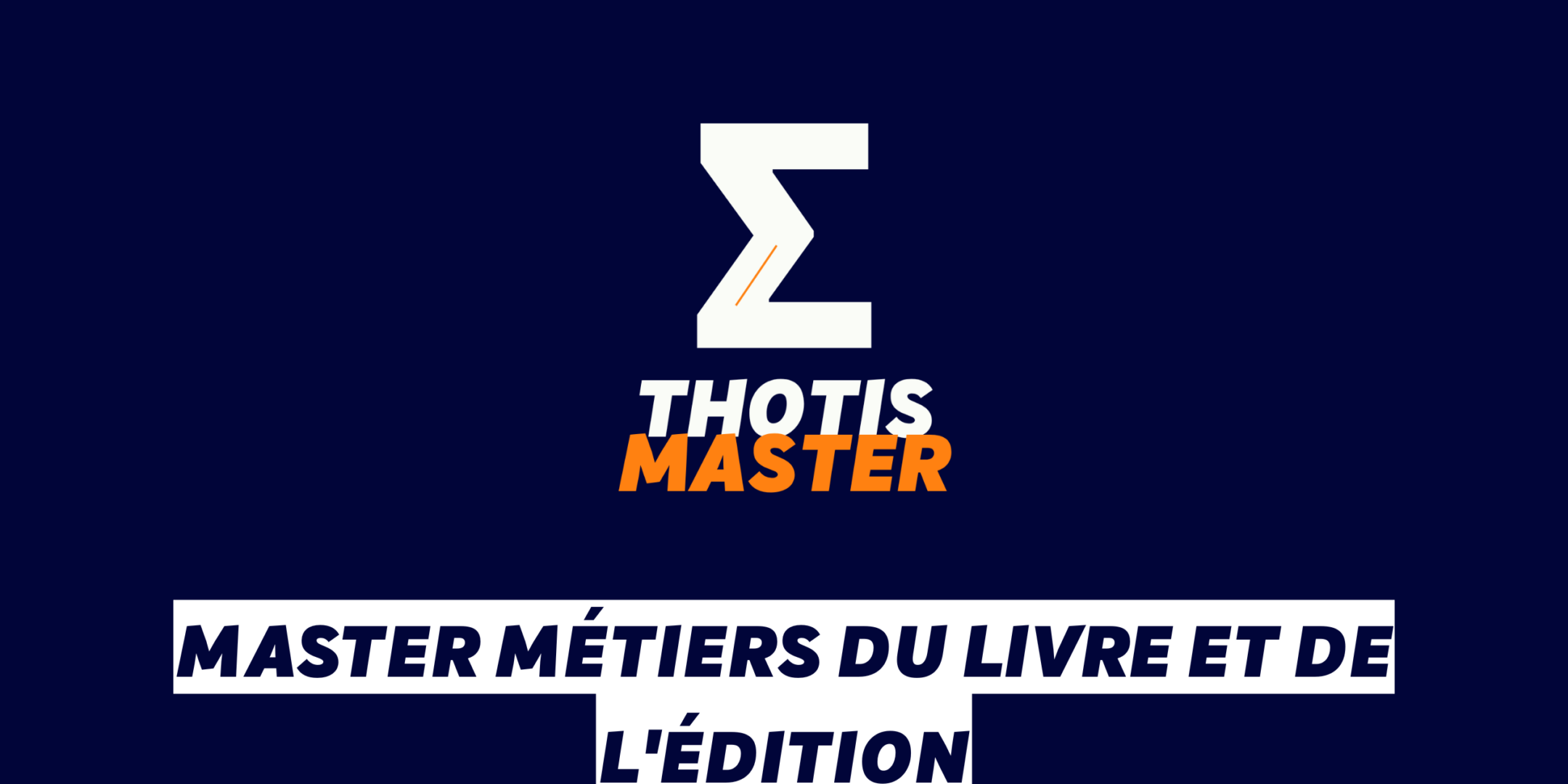 Master Métiers du livre et de l'édition