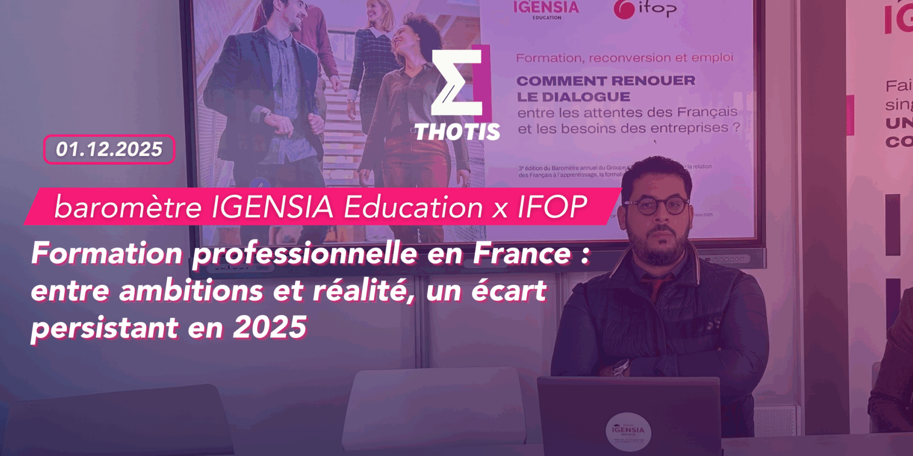Baromètre IGENSIA Education x IFOP 2025 formation professionnelle en France