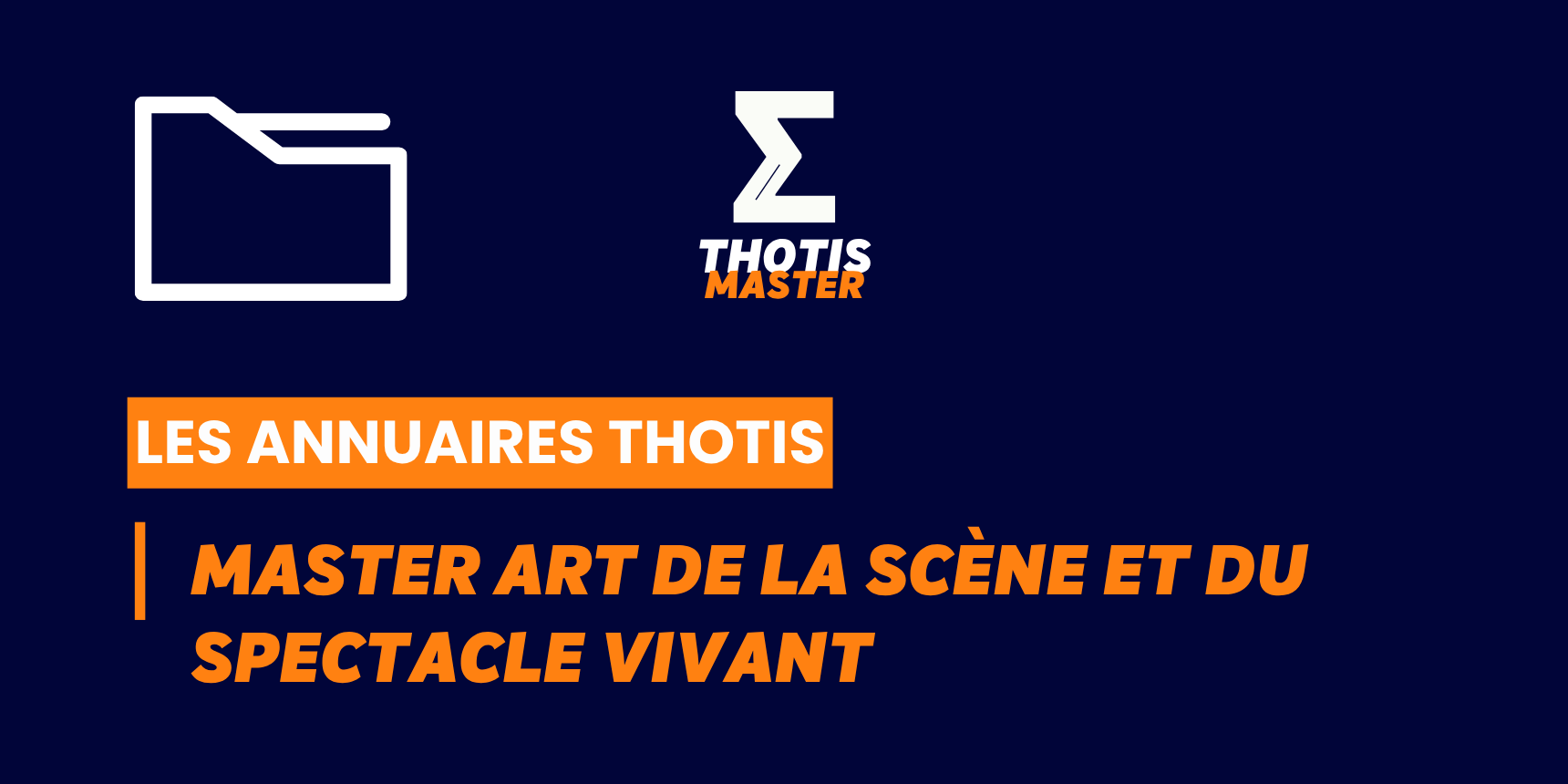 Annuaire Master Art de la scène et du spectacle vivant