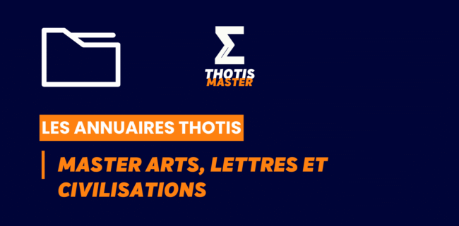 Annuaire Master Arts, lettres et civilisations