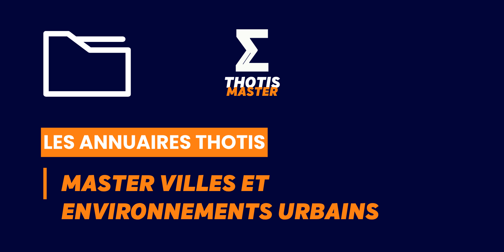 Annuaire Master Villes et environnements urbains
