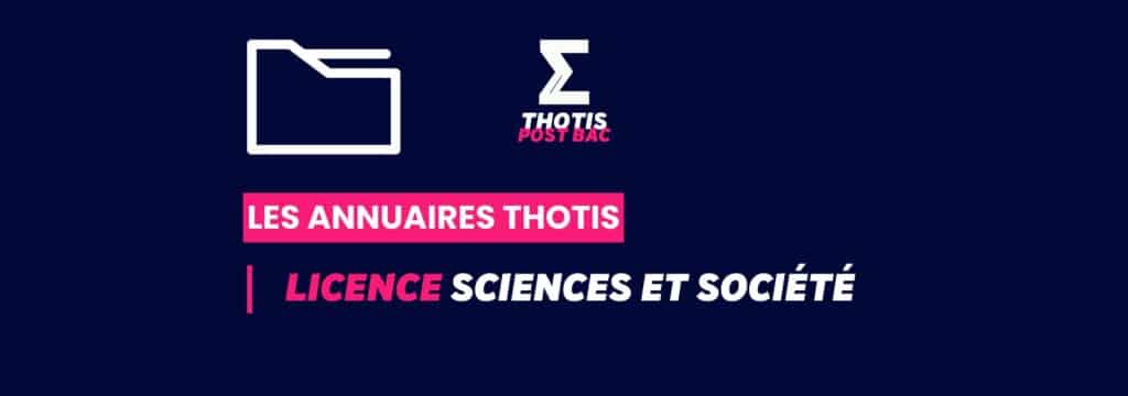 Annuaire Thotis - Licence Sciences et société