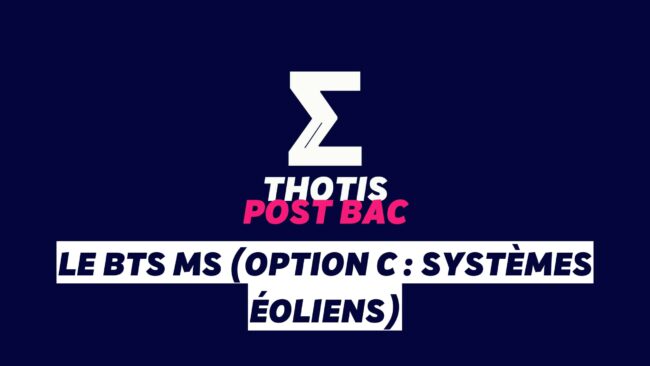 Le BTS MS option C systemes eoliens