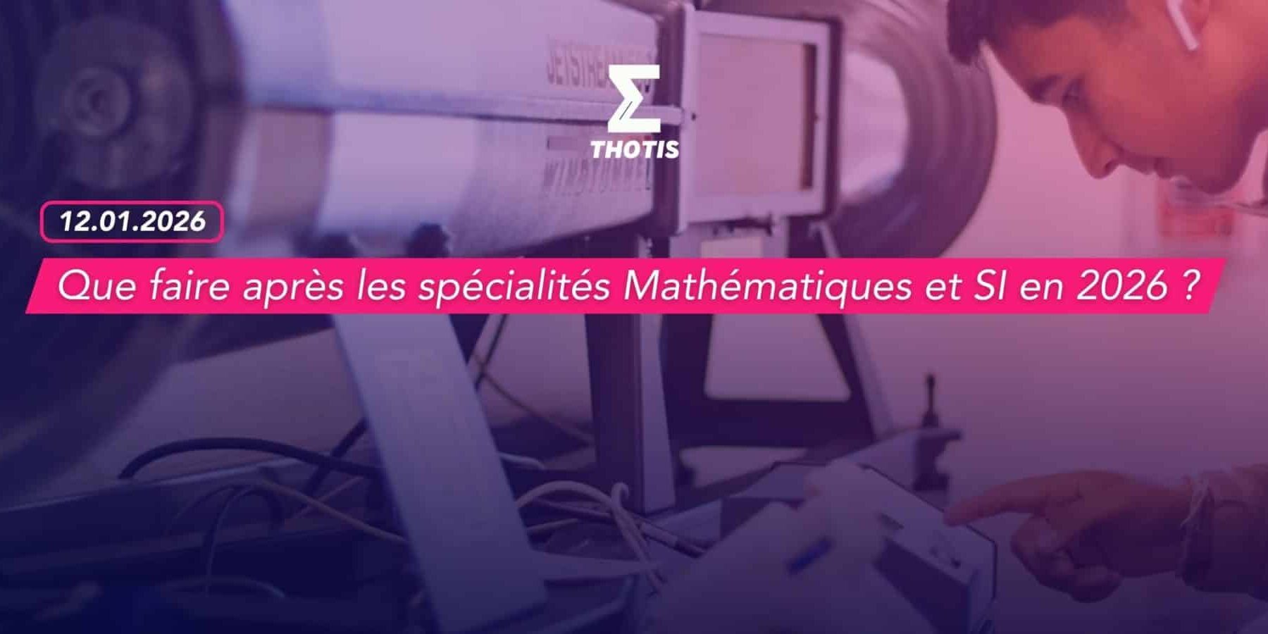Que faire après les spécialités Mathématiques et SI en 2026