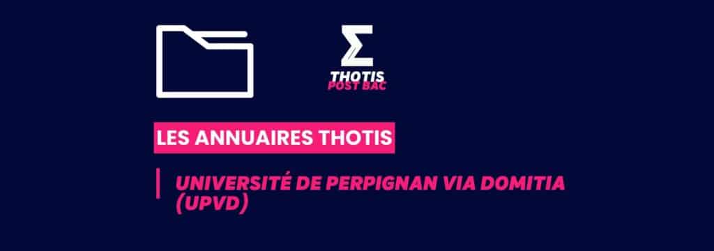 Annuaires Thotis - Université de Perpignan Via Domitia(UPVD)