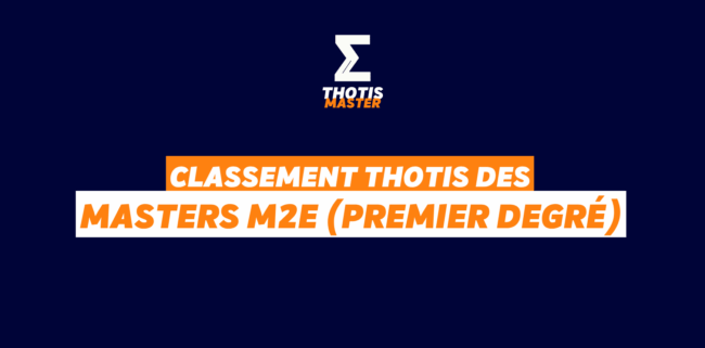 Classement Master M2E (Premier degré)