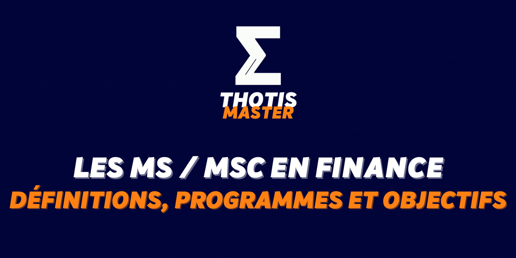 Les ms:msc en finance