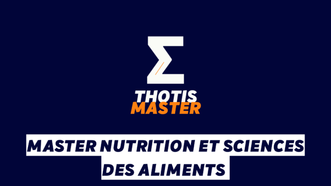 Master Nutrition et sciences des aliments