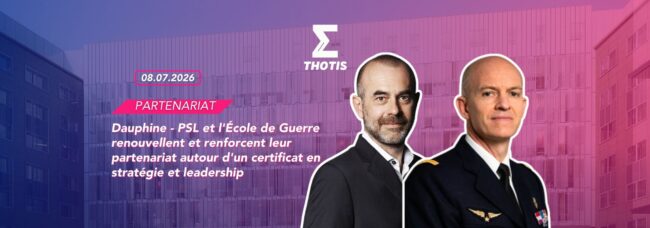 Dauphine – PSL et l’École de Guerre renouvellent et renforcent leur partenariat autour d’un certificat en stratégie et leadership Dauphine - PSL et l'École de Guerre renouvellent et renforcent leur partenariat autour d'un certificat en stratégie et leadership