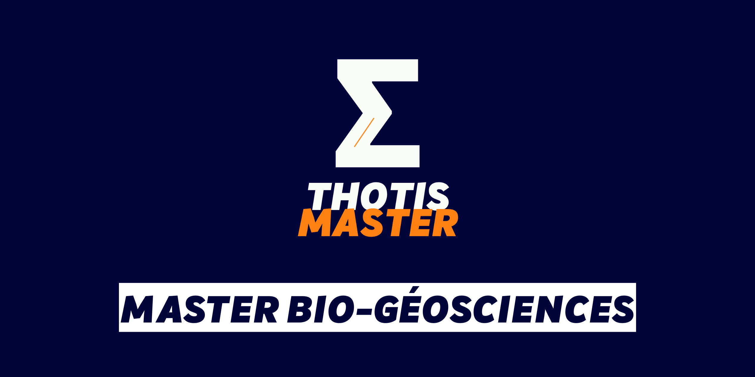 Master Bio-Géosciences Master Bio Géosciences