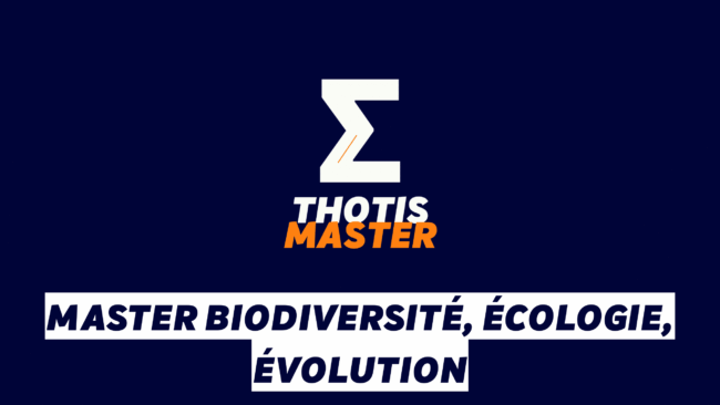 Master Biodiversité, écologie, évolution Master Biodiversité, écologie, évolution