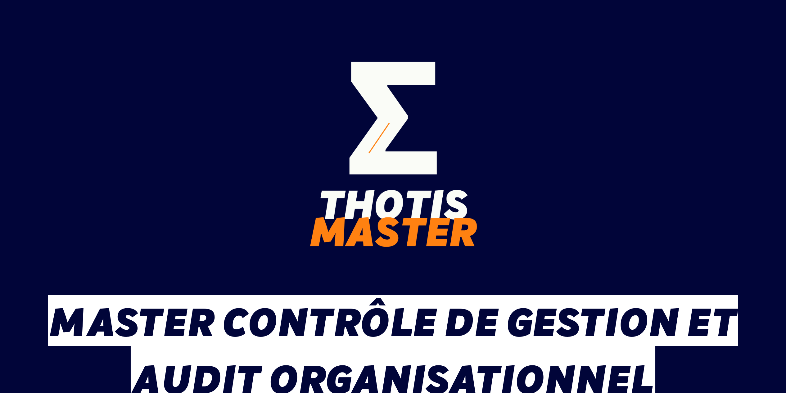 Master Contrôle de gestion et Audit organisationnel Master Contrôle de gestion et Audit organisationnel