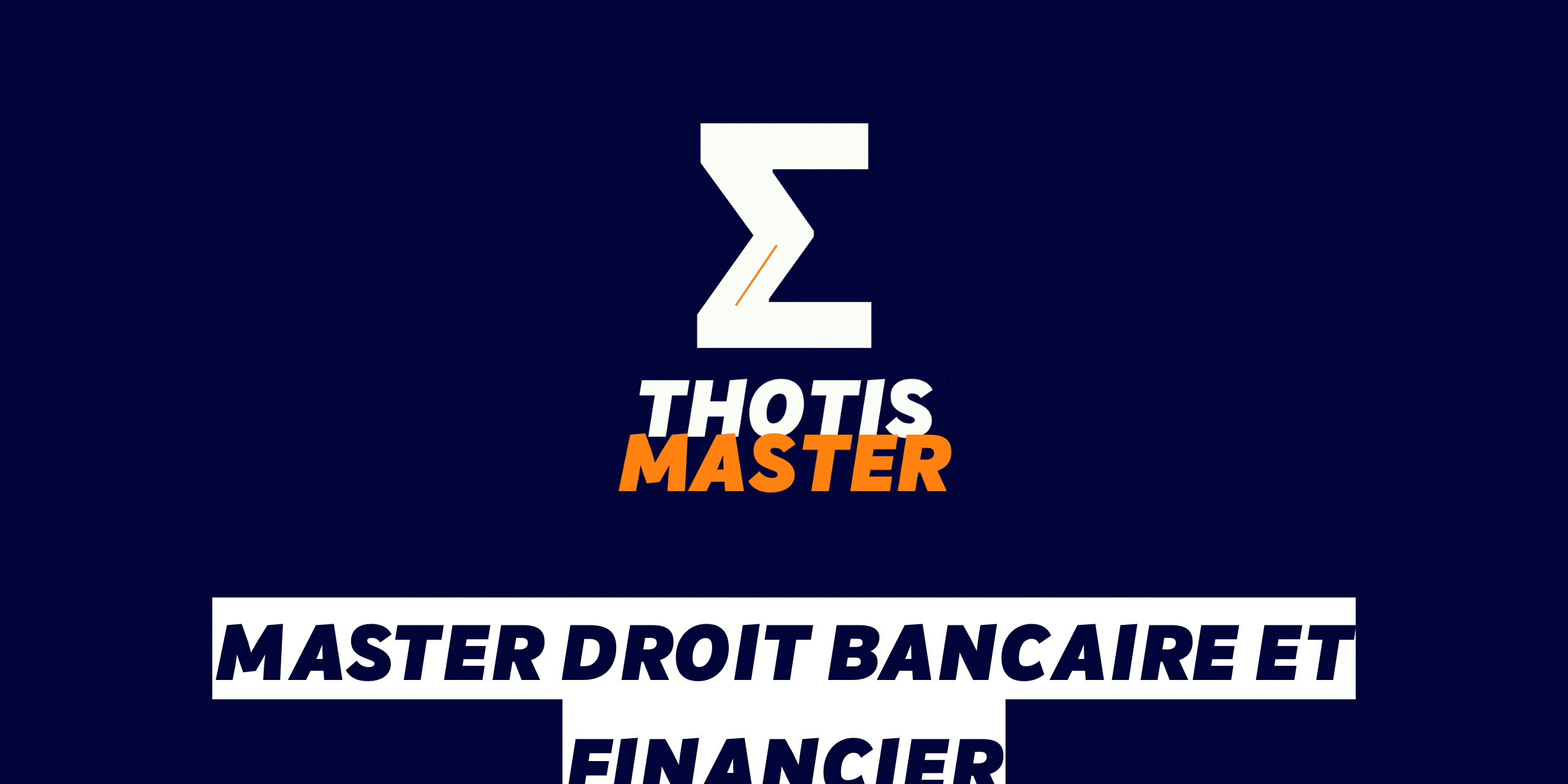 Master Droit bancaire et financier