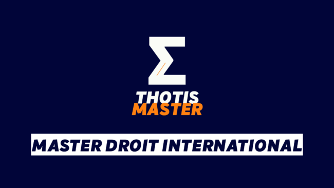 Master Droit international Master Droit international